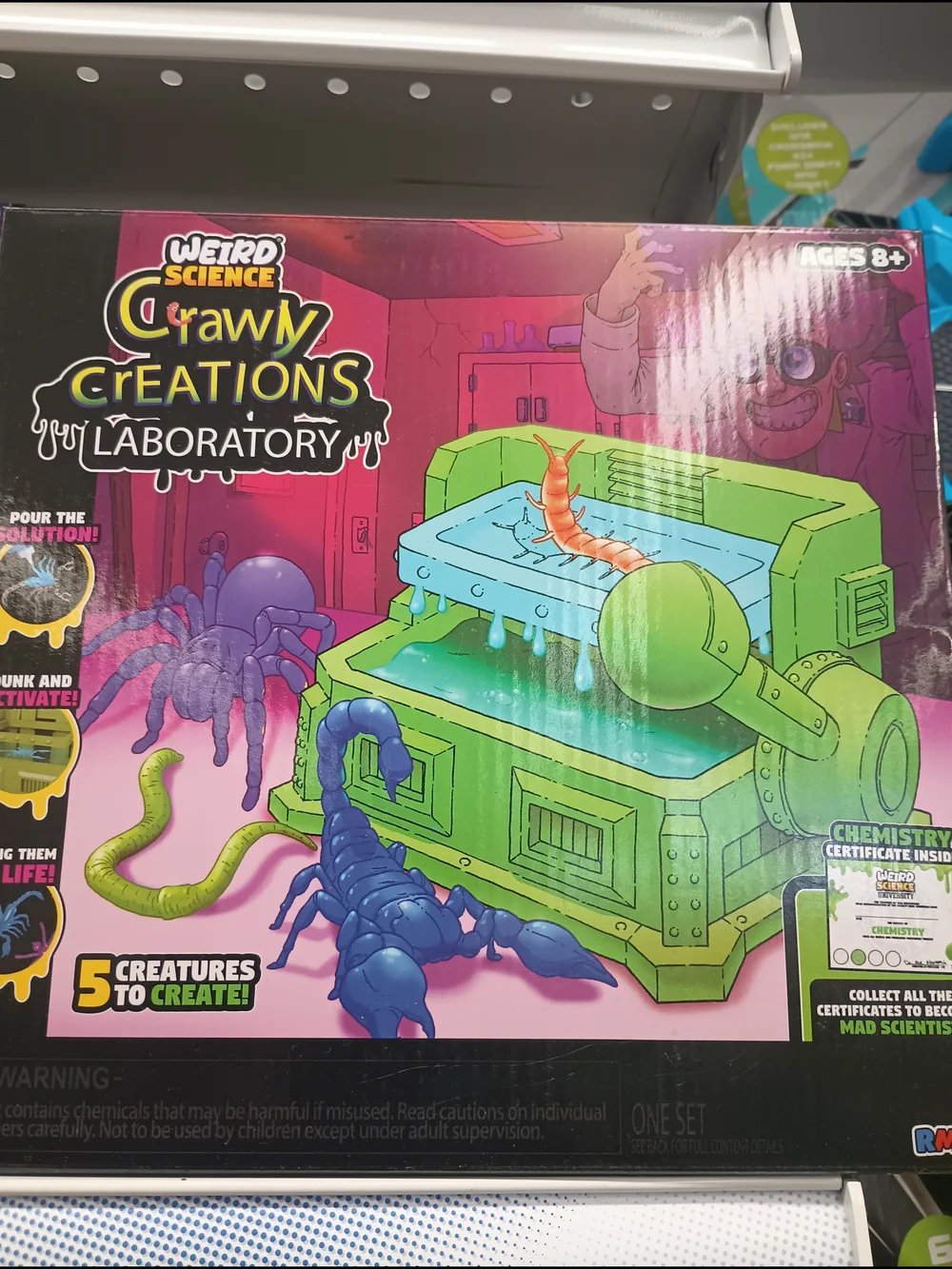 Weird Science Crawly Creations Laboratory Toy - Green Box